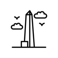 Washington Monument  icon in vector. Logotype vector