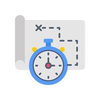 Project Duration icon in vector. Logotype vector