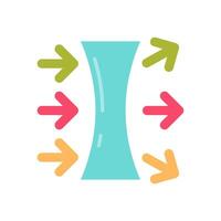 Concave Lens  icon in vector. Logotype vector