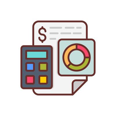 Budget  icon in vector. Logotype