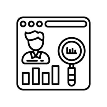 conductual datos icono en vector. logotipo vector