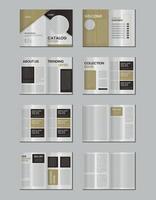 Furniture product catalogue design, multipage brochure catalog template design with mockup vector