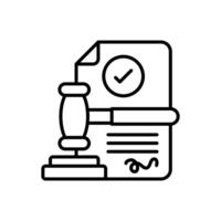 legal documento icono en vector. logotipo vector