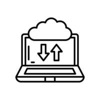 nube informática icono en vector. logotipo vector