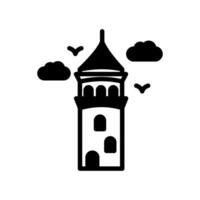 galata torre icono en vector. logotipo vector