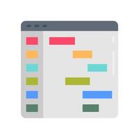 Gantt gráfico icono en vector. logotipo vector