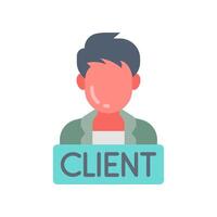 Client icon in vector. Logotype vector