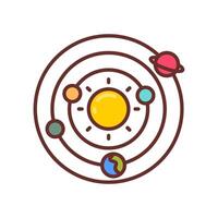 Solar System  icon in vector. Logotype vector