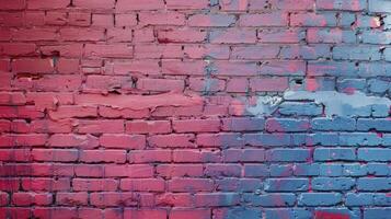 AI generated Close-Up of Brick Wall with Graffiti in a Back Alley of New York City photo