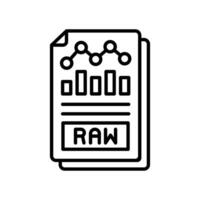 Raw Data  icon in vector. Logotype vector