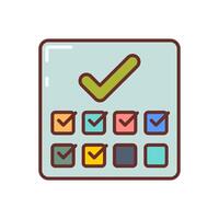 Completed Tasks icon in vector. Logotype vector