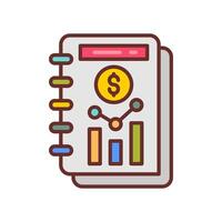 financiero datos icono en vector. logotipo vector