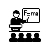 Physics Lecture  icon in vector. Logotype vector