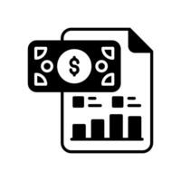 financiero reporte icono en vector. logotipo vector