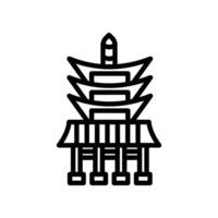 Pagoda  icon in vector. Logotype vector