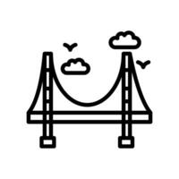 Golden Gate Bridge  icon in vector. Logotype vector