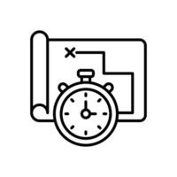 Project Duration icon in vector. Logotype vector