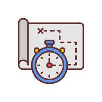 Project Duration icon in vector. Logotype vector