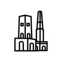 Two Towers  icon in vector. Logotype vector