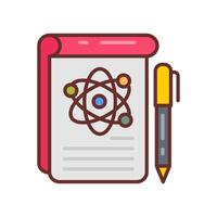 Physics Notes  icon in vector. Logotype vector