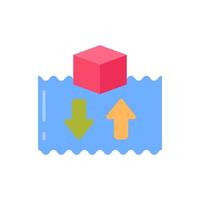 Archimedes Principle  icon in vector. Logotype vector