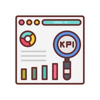 kpi actuación icono en vector. logotipo vector