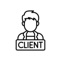 Client icon in vector. Logotype vector