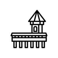 capilla puente icono en vector. logotipo vector