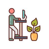 Standing Working icon in vector. Logotype vector