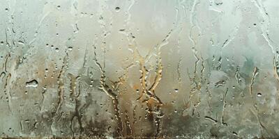 ai generado gotas de lluvia en el ventana foto