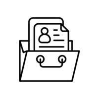 Portfolio icon in vector. Logotype vector