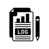 Log File  icon in vector. Logotype vector