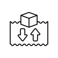 Archimedes Principle  icon in vector. Logotype vector