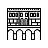 Ponte Vecchio  icon in vector. Logotype vector