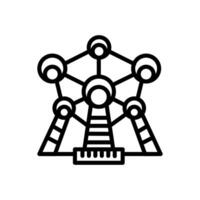 Atomium  icon in vector. Logotype vector