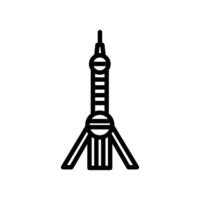 Pearl Tower  icon in vector. Logotype vector