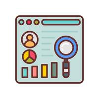 User Data Analysis  icon in vector. Logotype vector