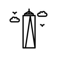 libertad torre icono en vector. logotipo vector