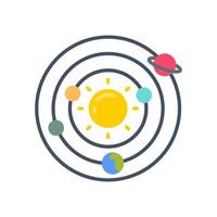 solar sistema icono en vector. logotipo vector