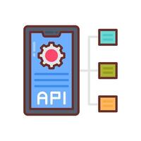 API  icon in vector. Logotype vector