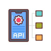 API  icon in vector. Logotype vector