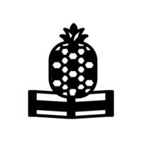 grande piña icono en vector. logotipo vector