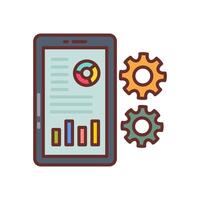 Data Analytic App  icon in vector. Logotype vector