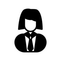 negocio mujer icono en vector. logotipo vector