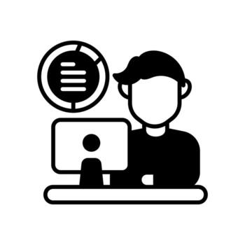 Data Monitoring icon in vector. Logotype vector