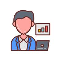 Data Analyst   icon in vector. Logotype vector