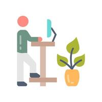 Standing Working icon in vector. Logotype vector