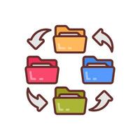 File Sharing icon in vector. Logotype vector