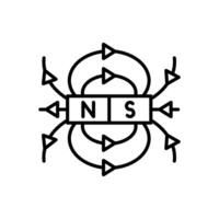 Magnetic Fields  icon in vector. Logotype vector