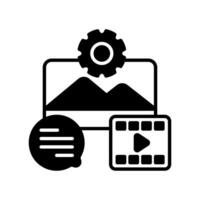 Content Management icon in vector. Logotype vector